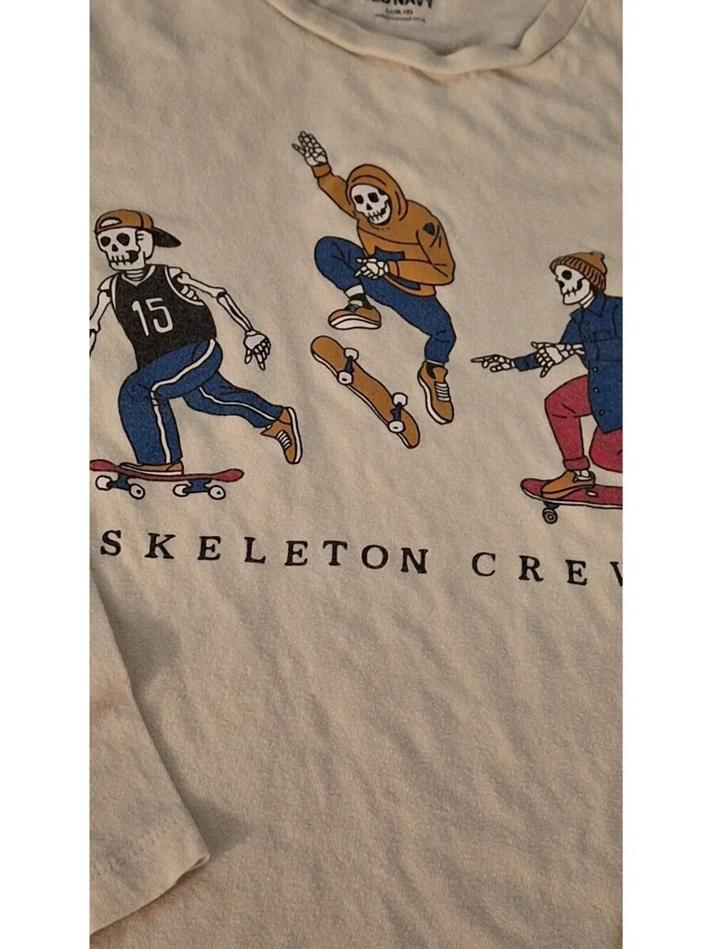 Old Navy Boys Skeleton Crew Skateboard Long-Sleeve T-Shirt